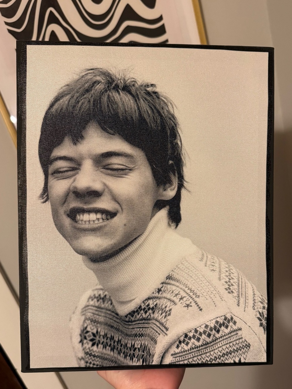 Harry Styles Black and White Canvas 11x14